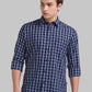 Men Slim Fit Dark Blue Shirt