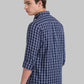 Men Slim Fit Dark Blue Shirt
