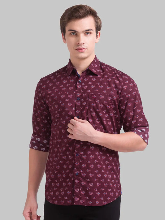 Men Slim Fit Medium Blue Shirt