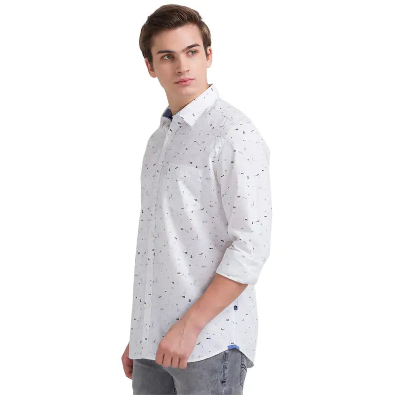 Men Slim Fit Blue Shirt