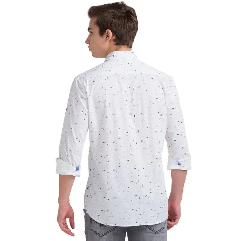 Men Slim Fit Blue Shirt