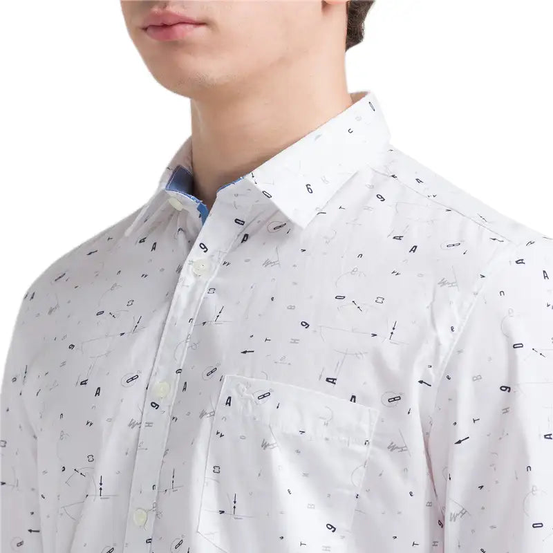 Men Slim Fit Blue Shirt