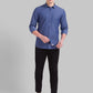 Men Slim Fit Dark Blue Shirt