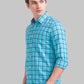 Men Slim Fit Dark Blue Shirt