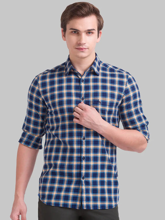 Men Slim Fit Light Blue Shirt