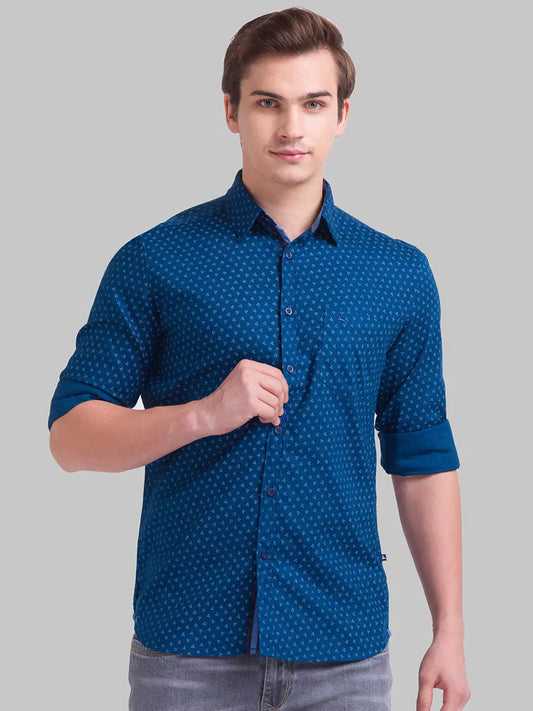Men Slim Fit Dark Fawn Shirt