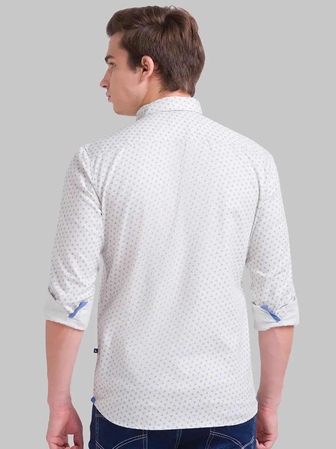 Men Slim Fit Dark Orange Shirt