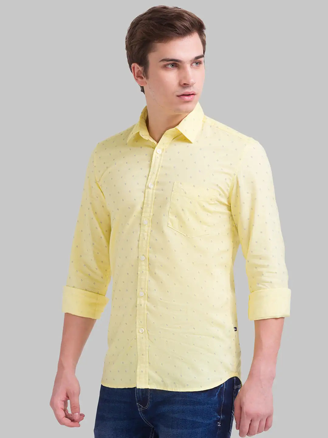 Men Tapered Fit Medium Green Shirt