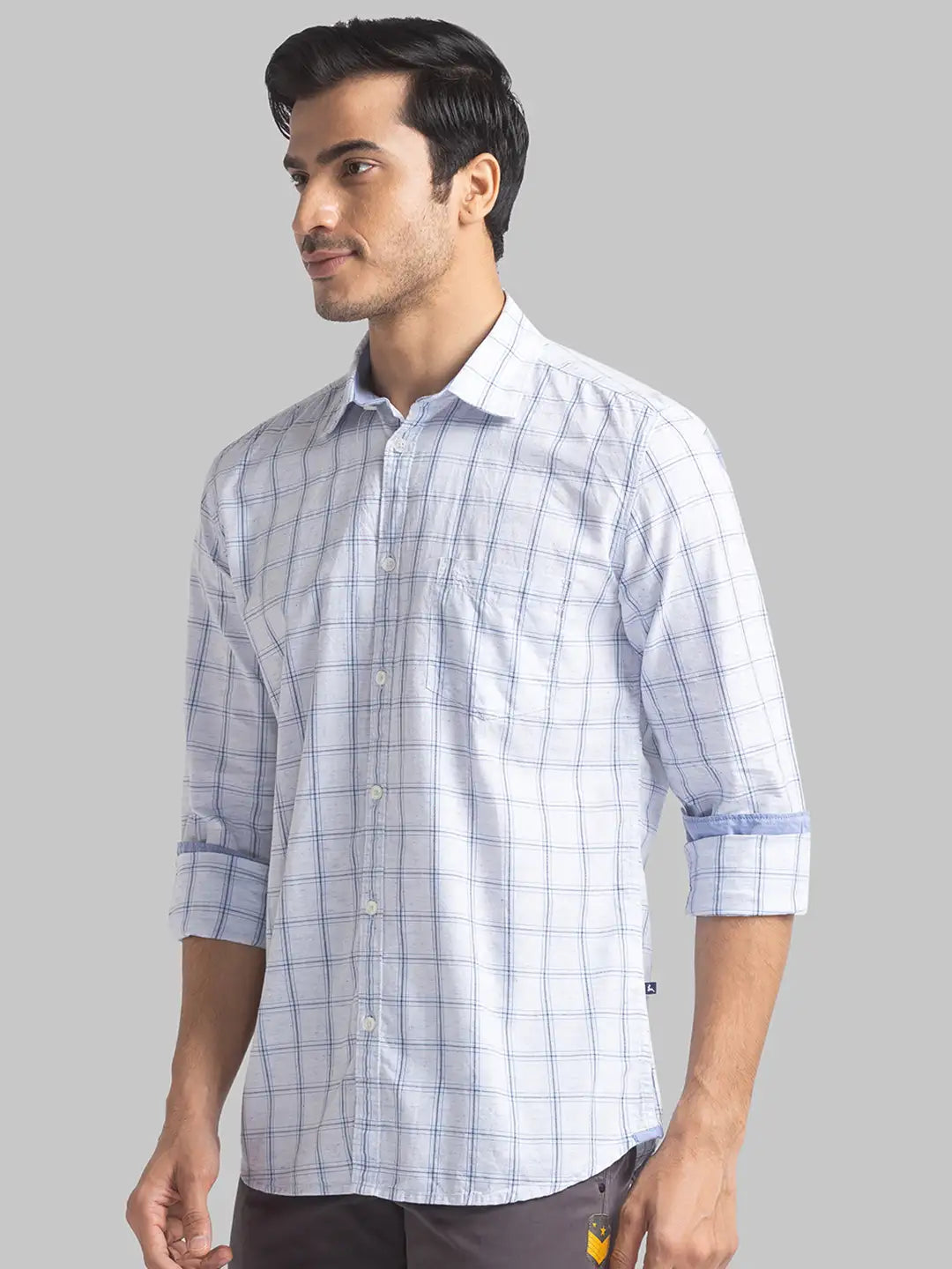 Men Slim Fit Medium Grey Shirt