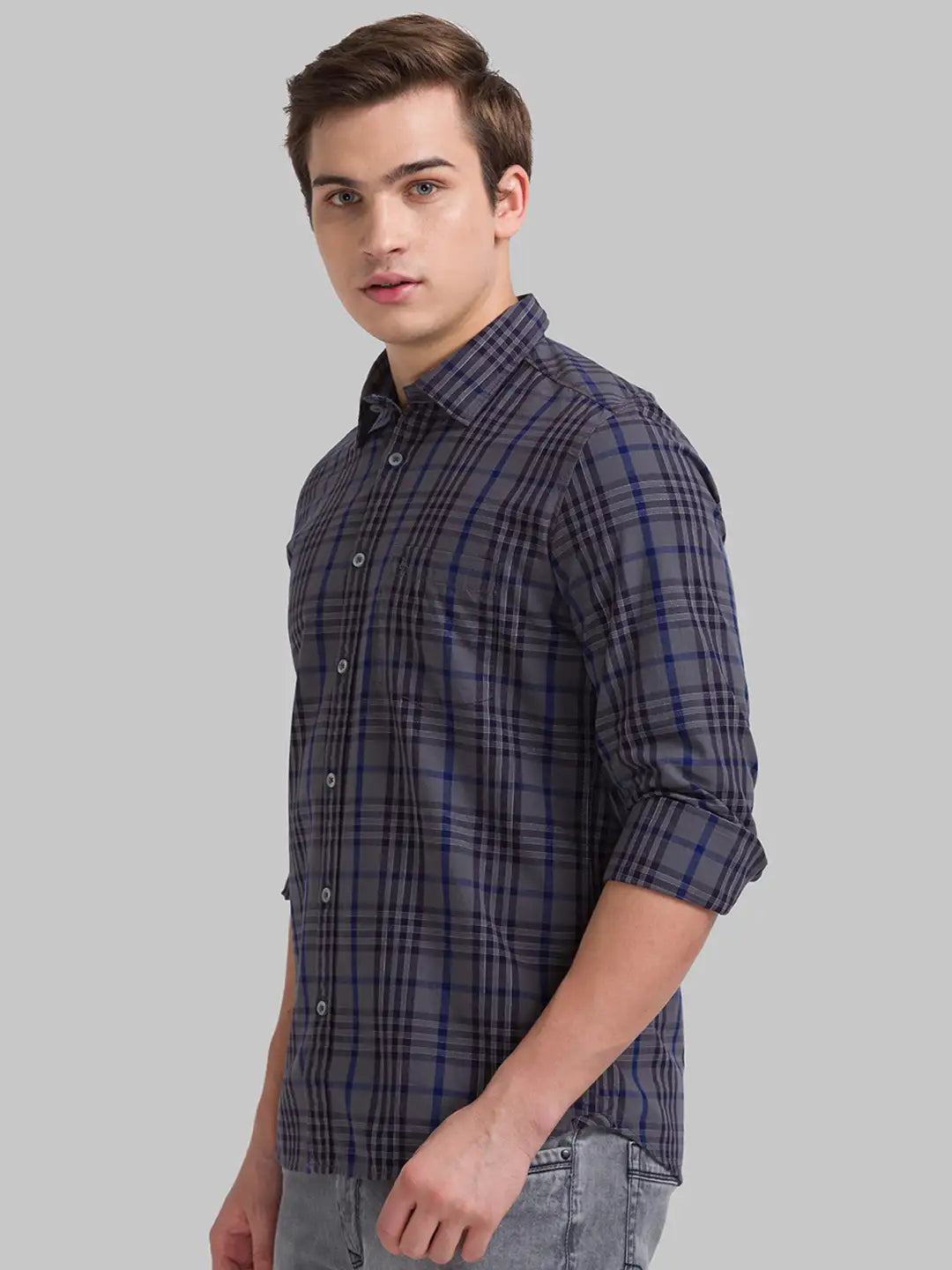 Men Slim Fit Black Shirt