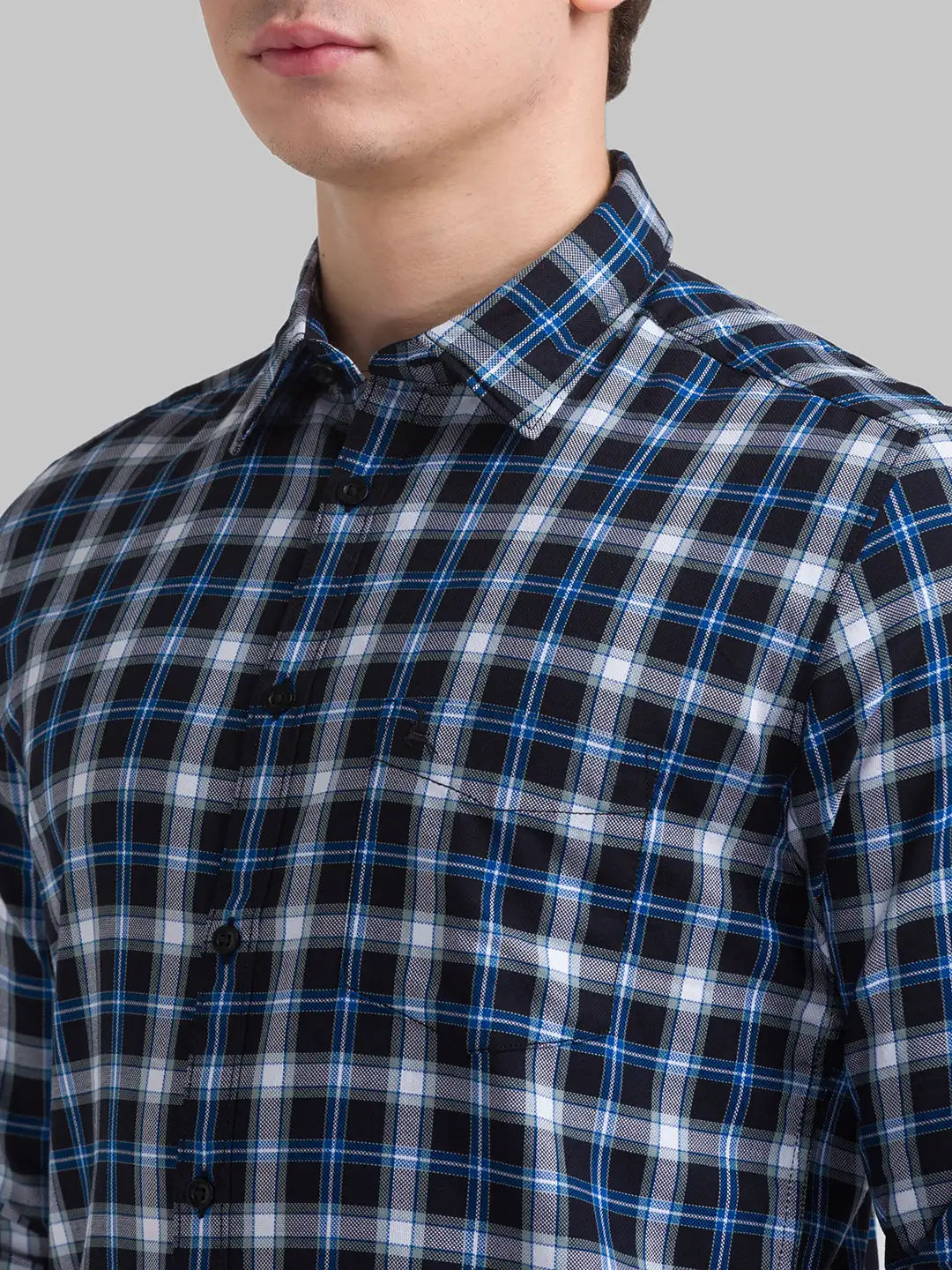 Men Slim Fit Light Blue Shirt