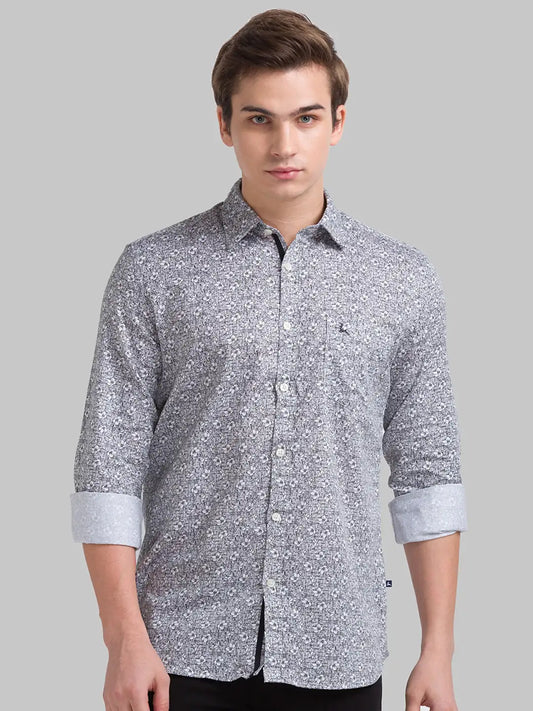 Men Slim Fit White Shirt