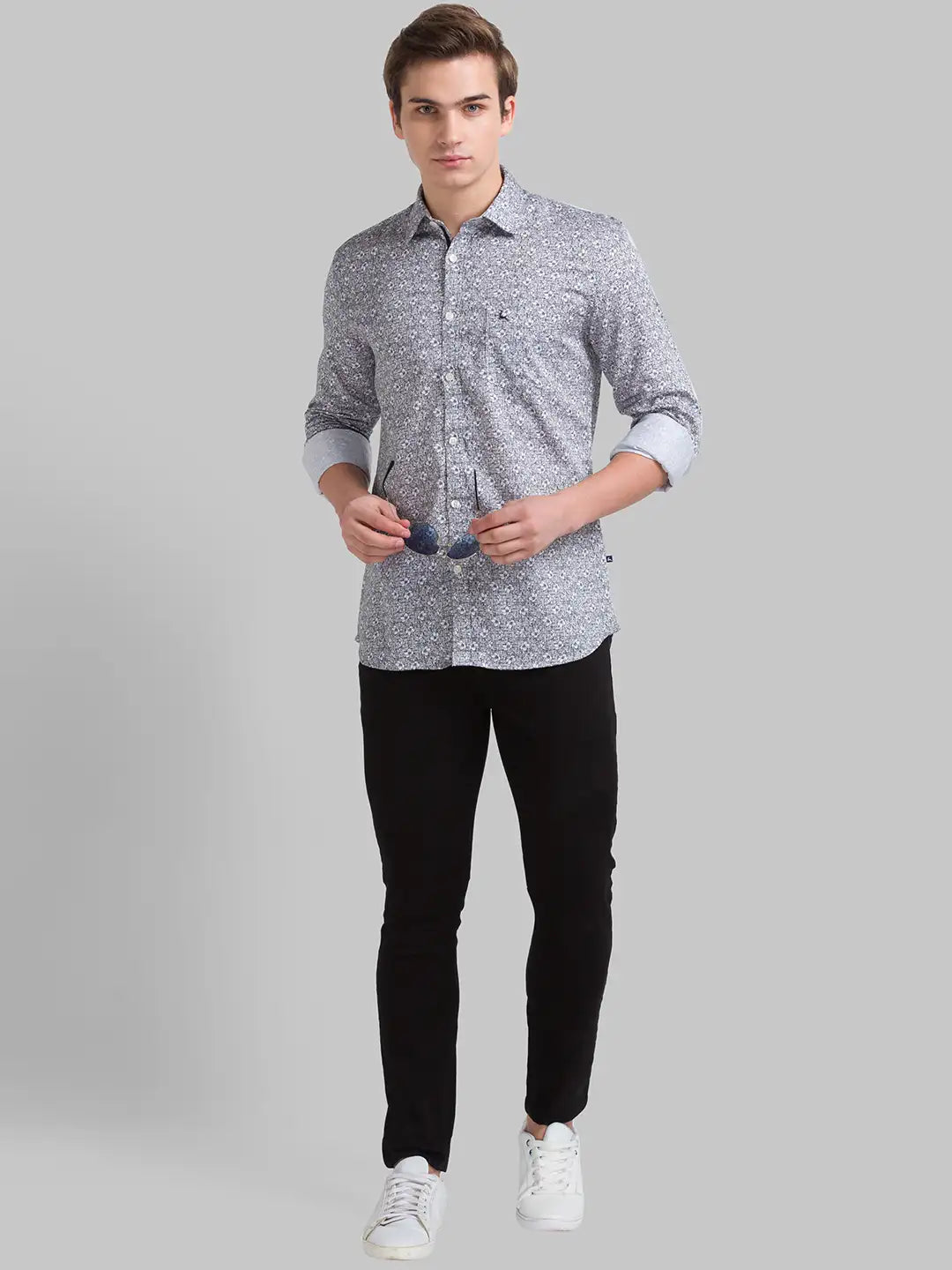 Men Slim Fit White Shirt