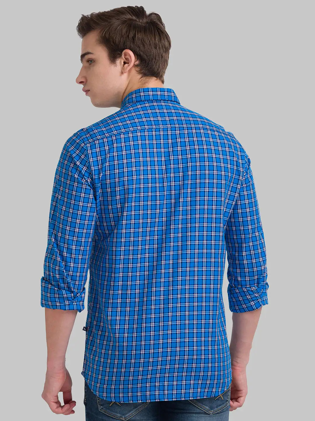 Men Slim Fit Light Blue Shirt