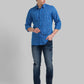 Men Slim Fit Light Blue Shirt