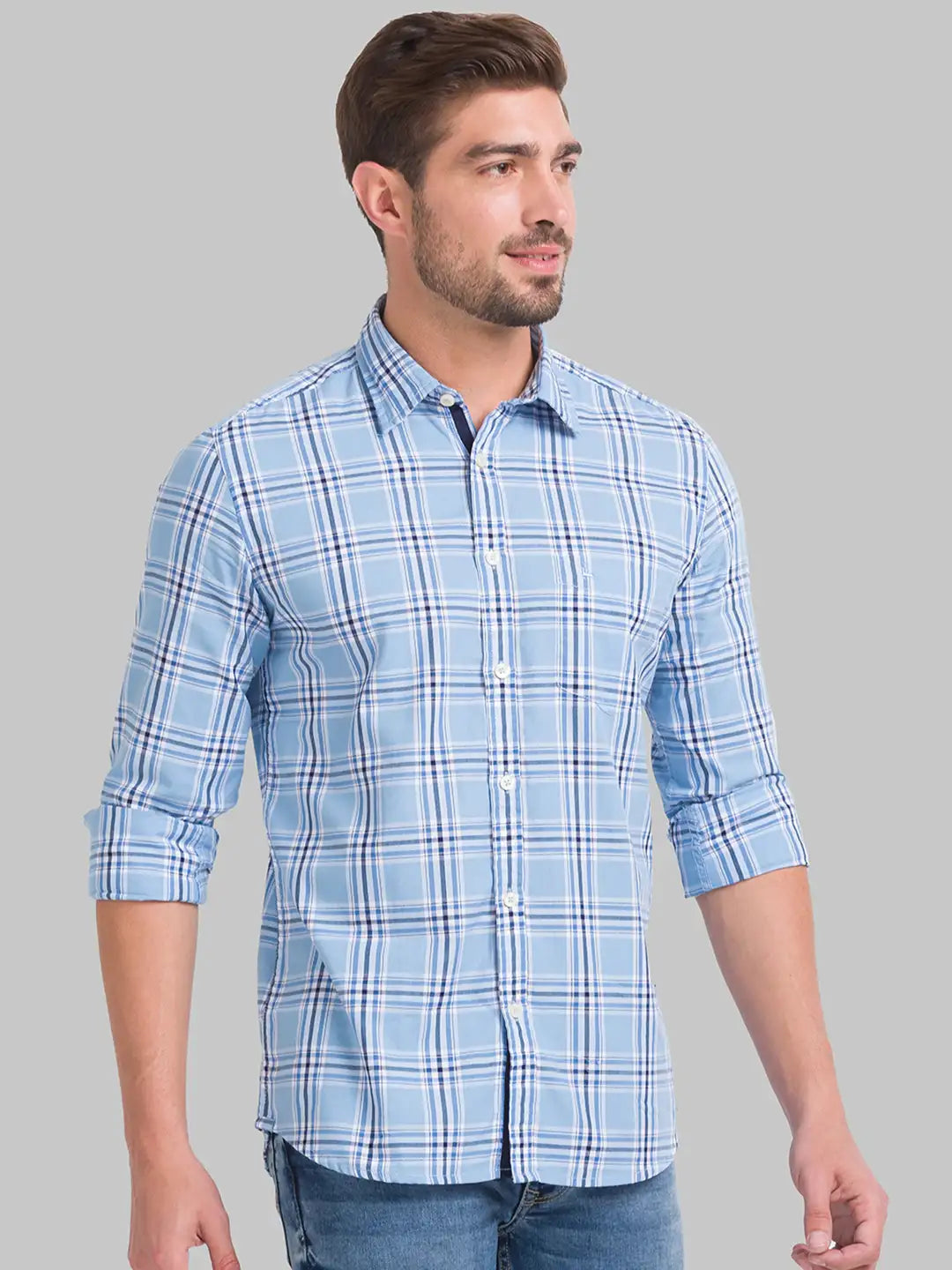 Men Slim Fit Medium Green Shirt