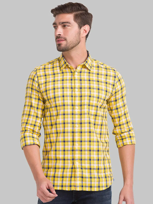 Men Slim Fit Medium Blue Shirt