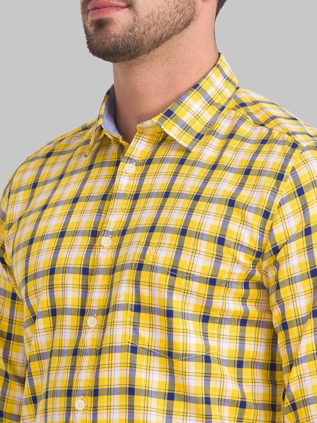 Men Slim Fit Medium Blue Shirt