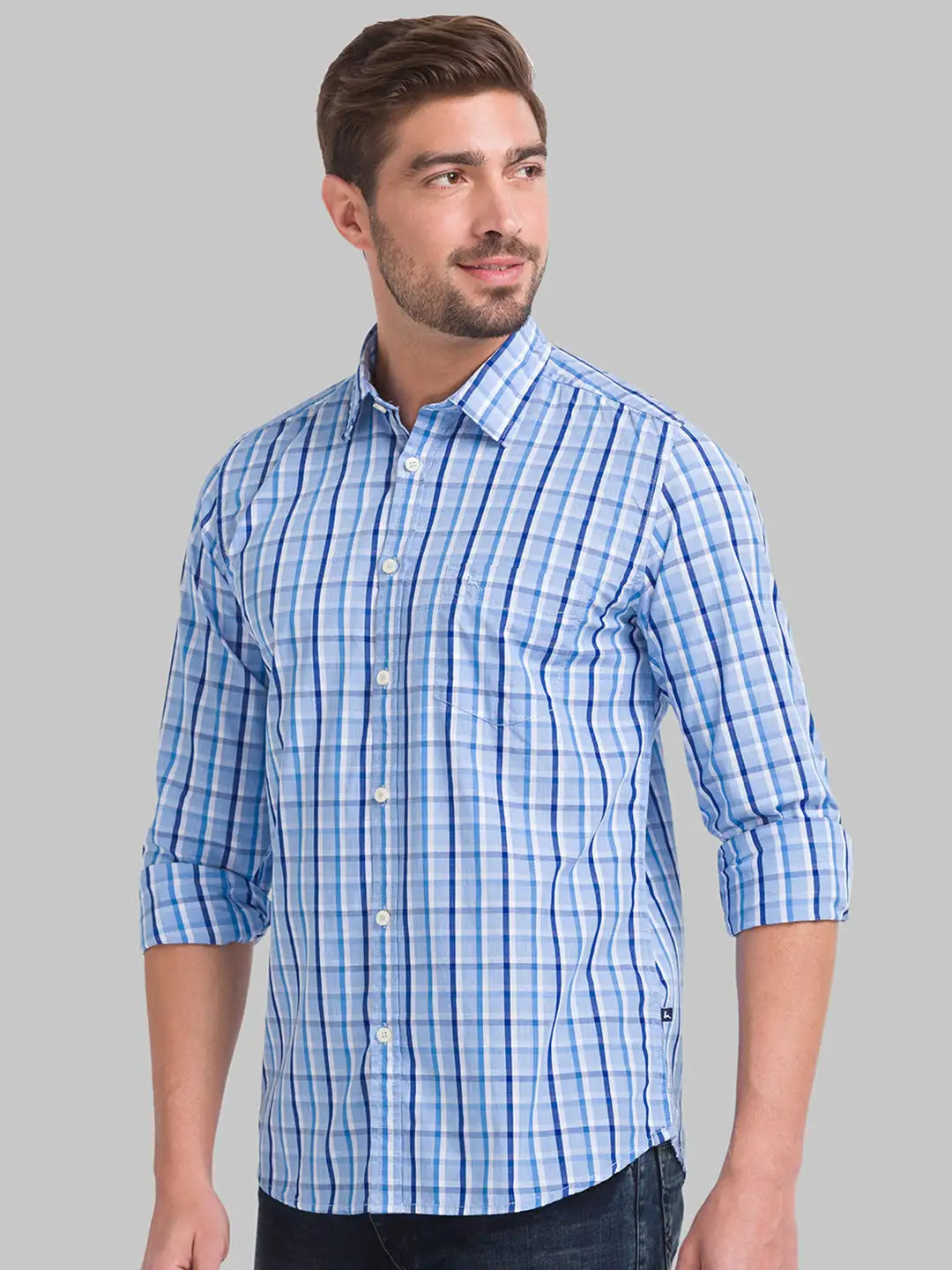 Men Slim Fit Medium Green Shirt