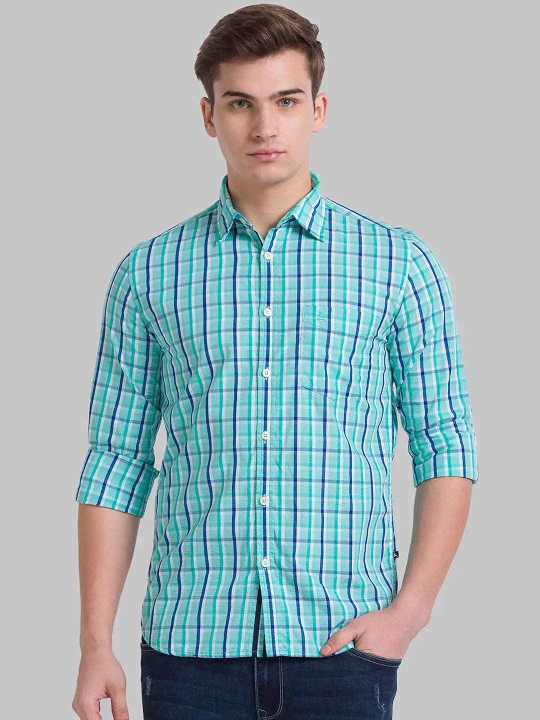 Men Slim Fit Medium Red Shirt