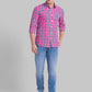 Men Slim Fit Medium Blue Shirt