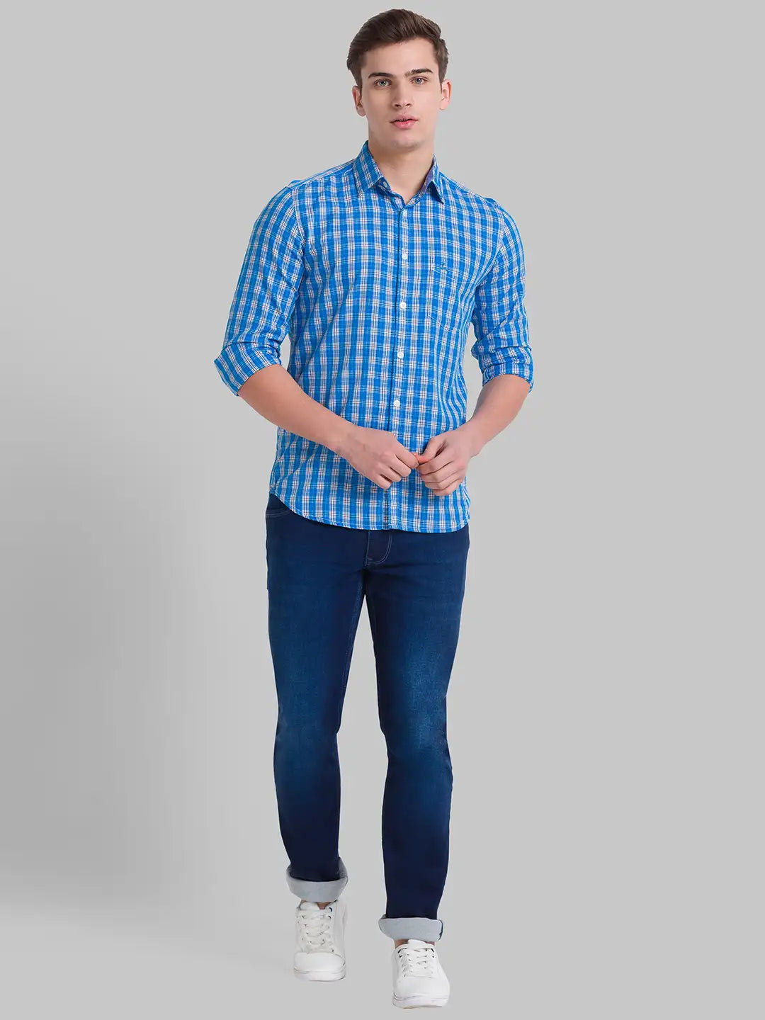 Men Slim Fit Medium Red Shirt