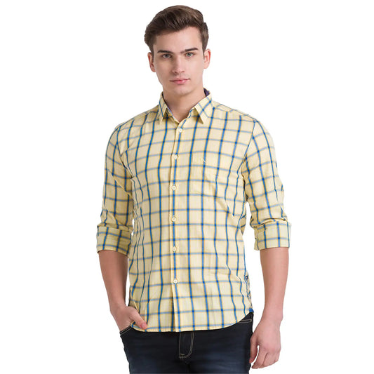 Men Slim Fit Medium Blue Shirt