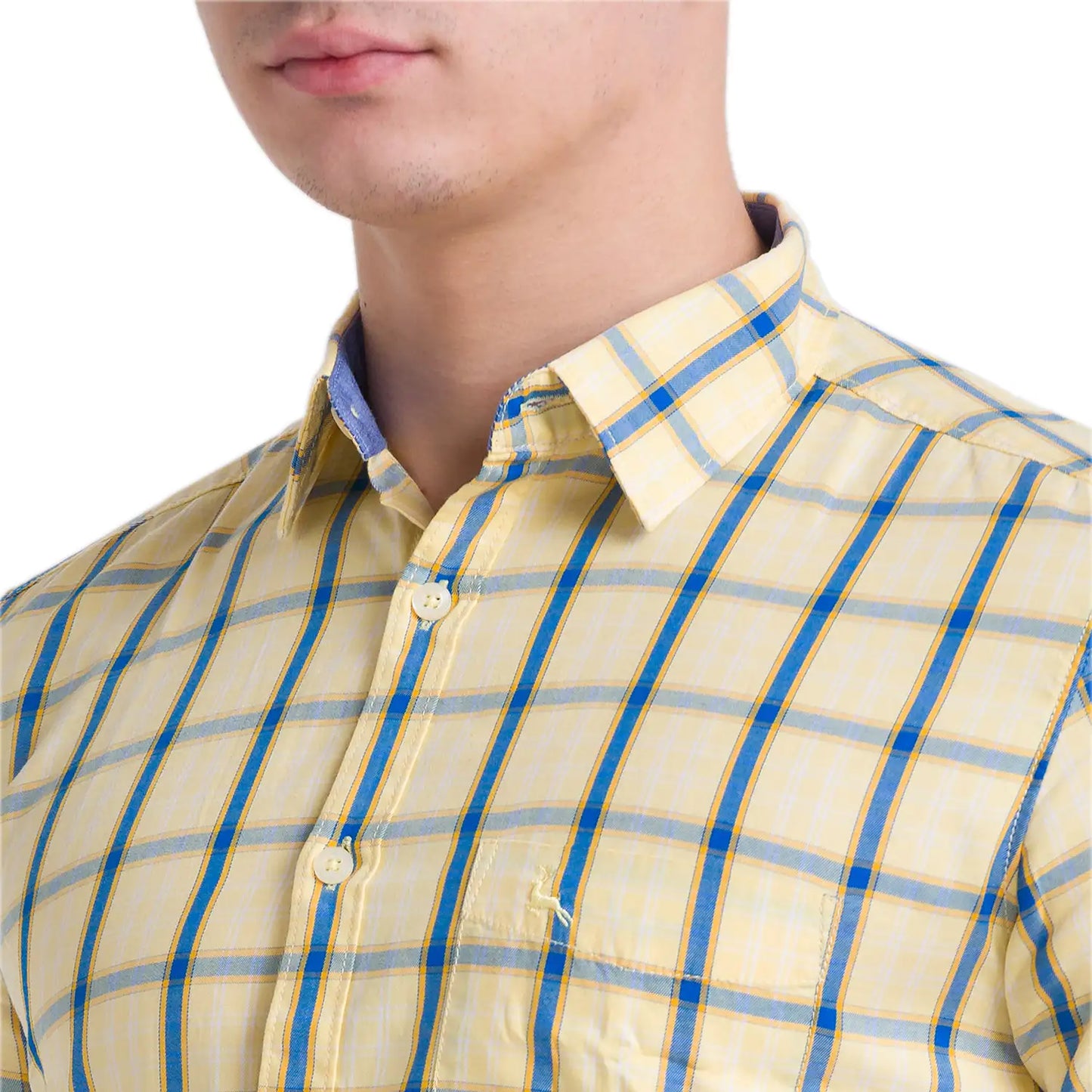 Men Slim Fit Medium Blue Shirt