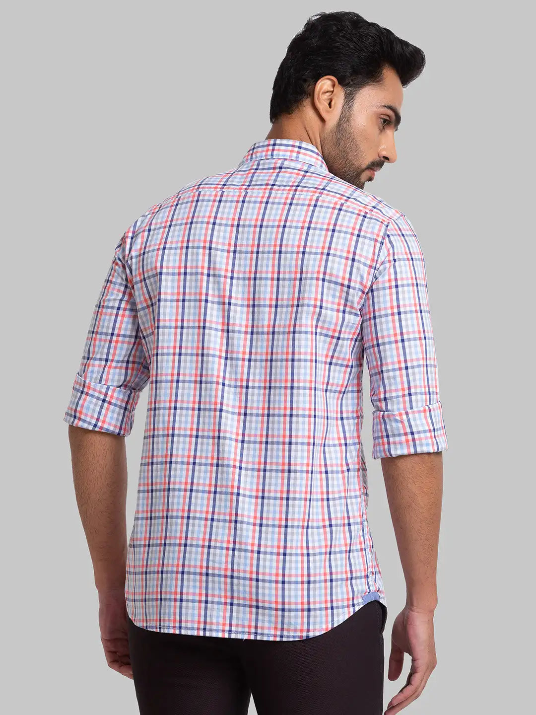 Men Slim Fit Dark Red Shirt