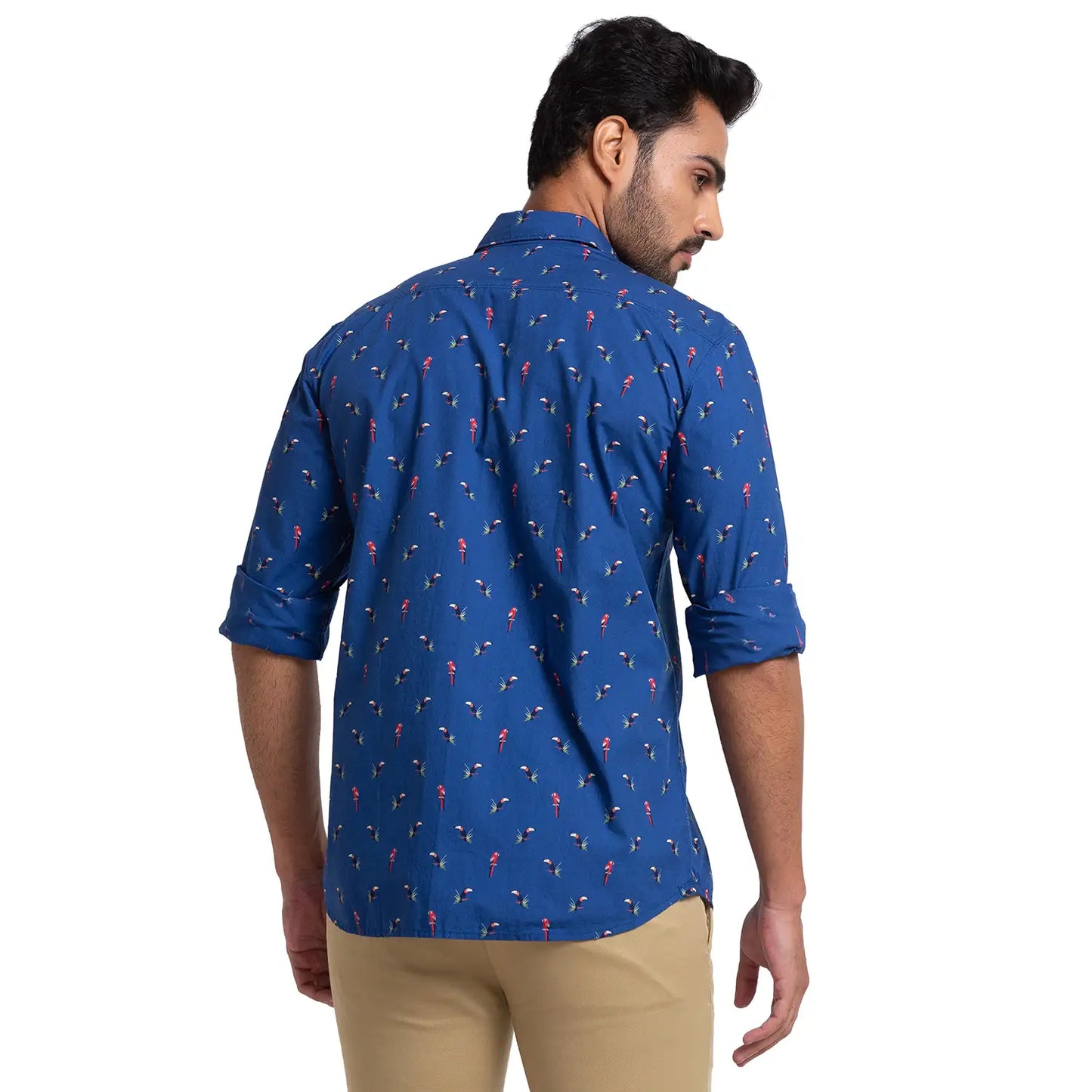 Men Slim Fit Light Blue Shirt