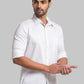 Men Slim Fit White Shirt