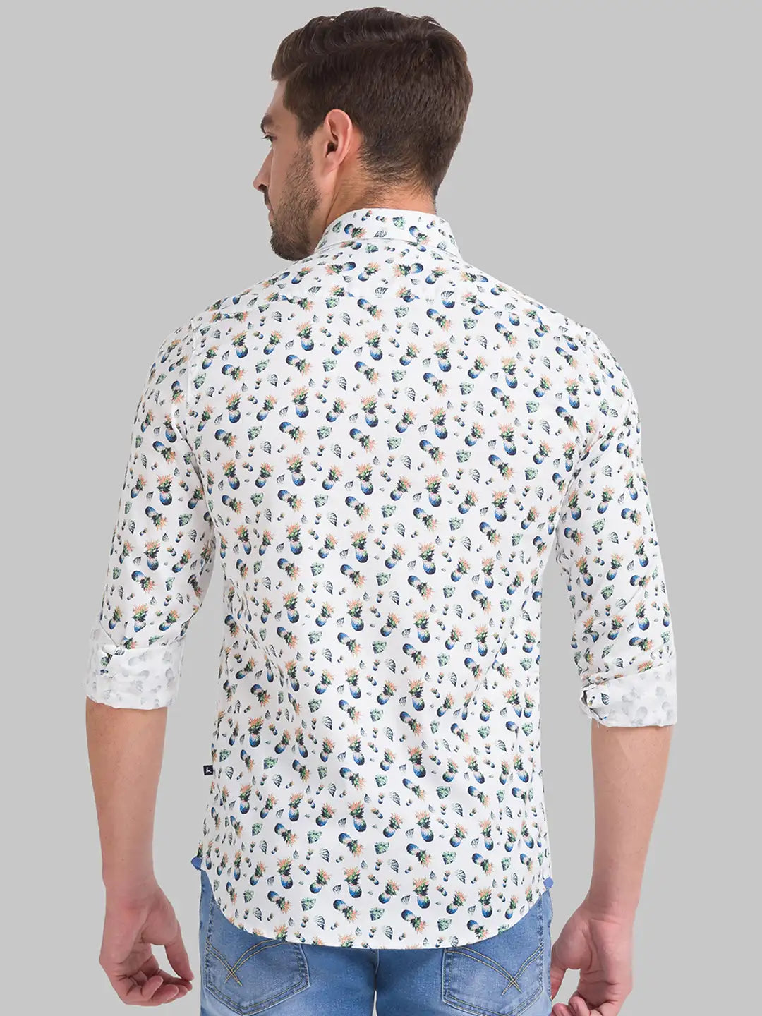 Men Slim Fit Light Blue Shirt