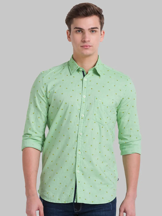 Men Slim Fit Light Blue Shirt