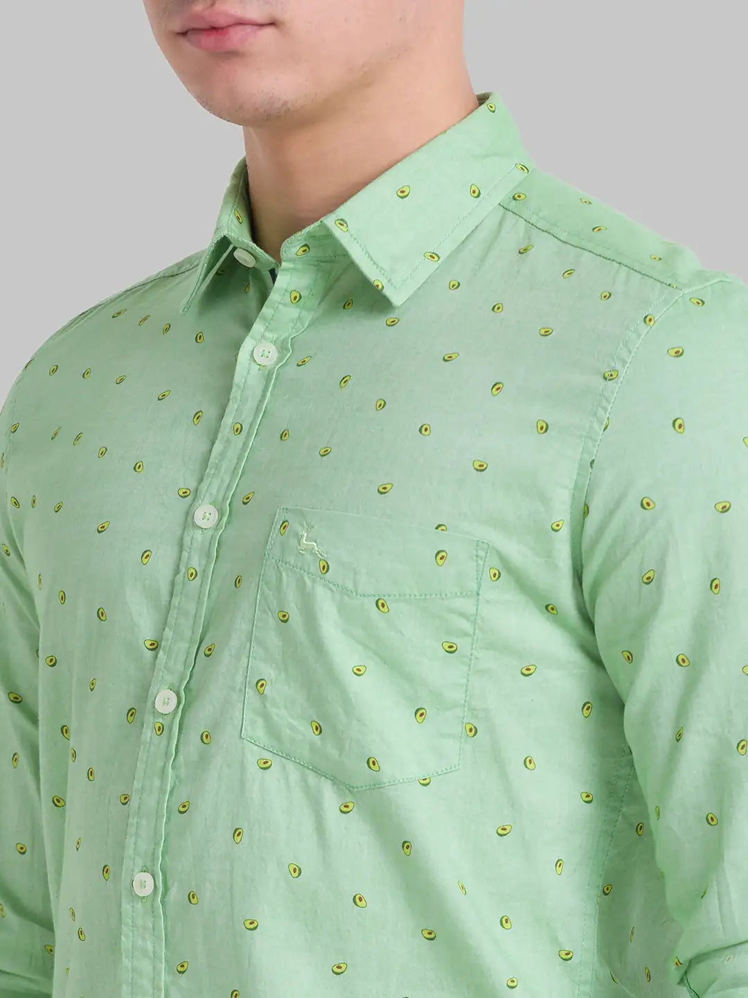 Men Slim Fit Light Blue Shirt