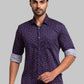 Men Slim Fit Dark Blue Shirt