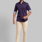 Men Slim Fit Dark Blue Shirt
