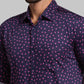 Men Slim Fit Dark Blue Shirt