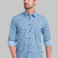 Men Slim Fit Medium Blue Shirt