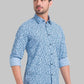 Men Slim Fit Medium Blue Shirt