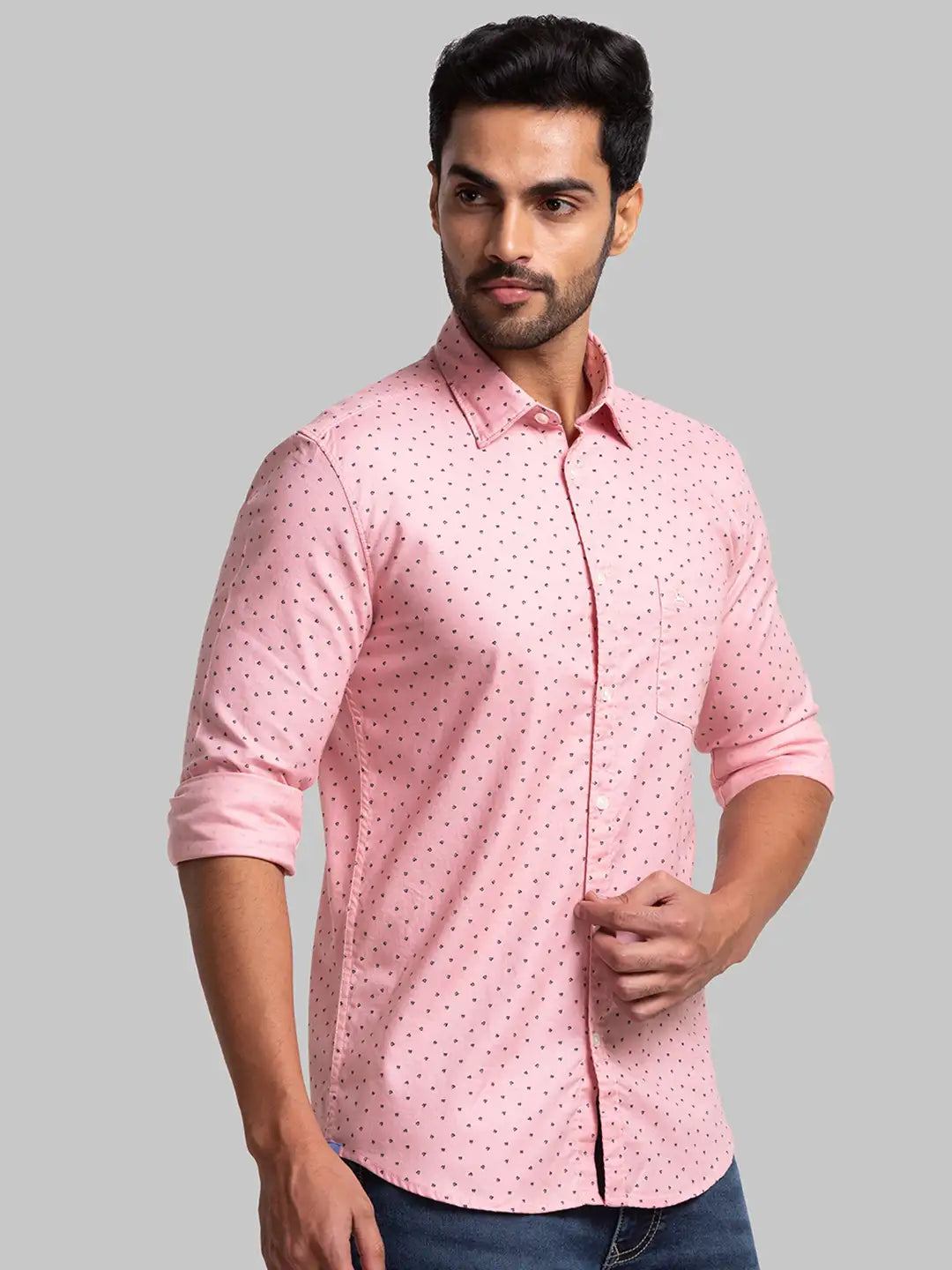 Men Slim Fit Medium Green Shirt
