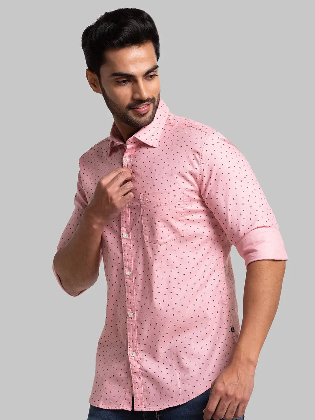 Men Slim Fit Medium Green Shirt