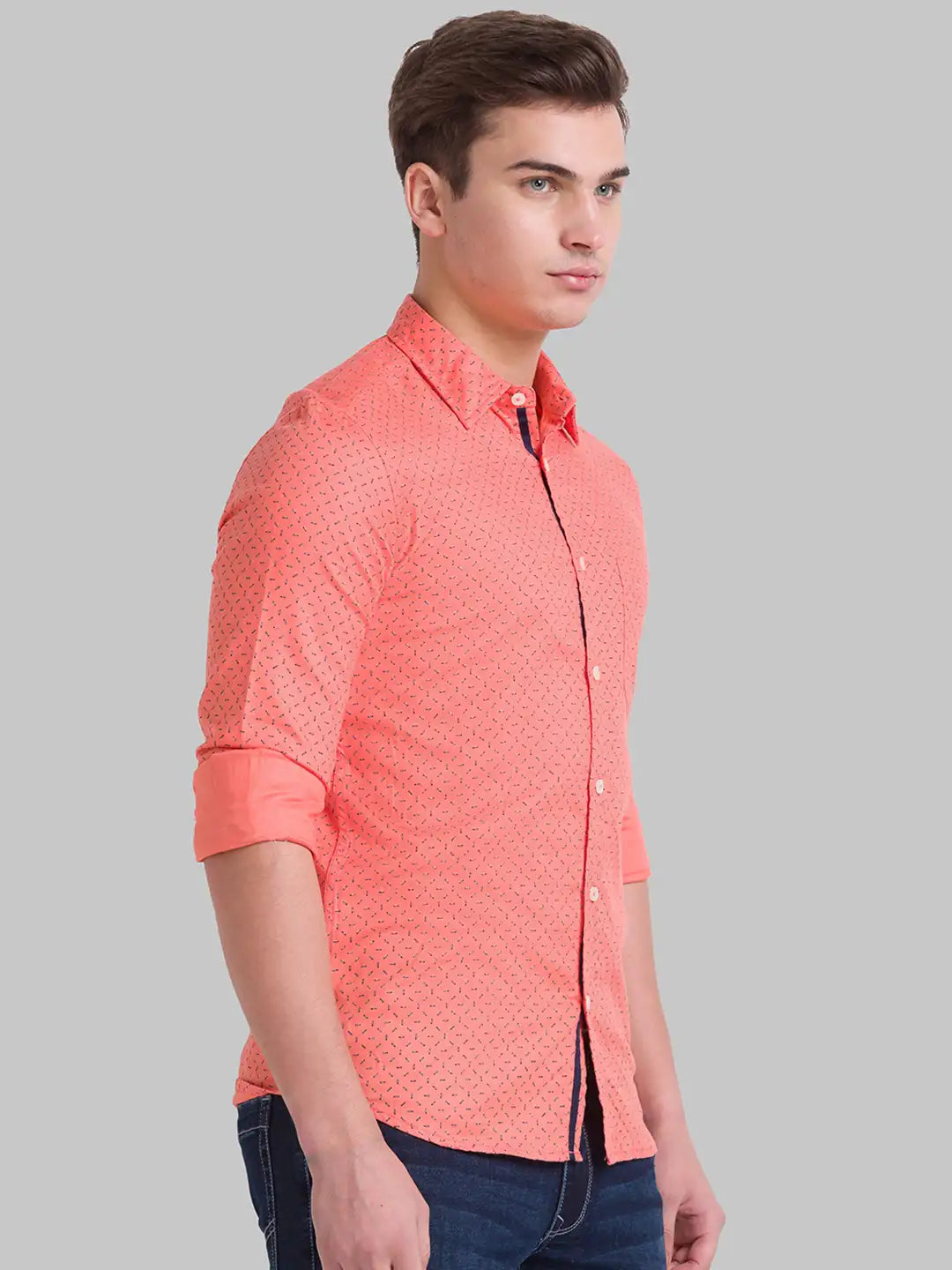 Men Slim Fit Light Blue Shirt