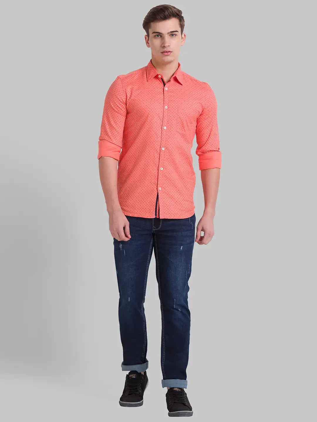 Men Slim Fit Light Blue Shirt