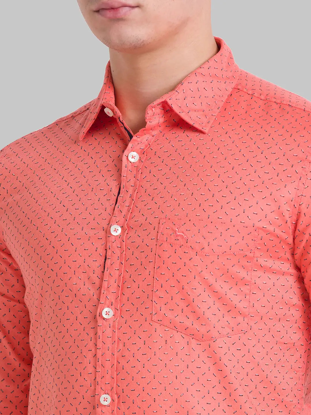 Men Slim Fit Light Blue Shirt