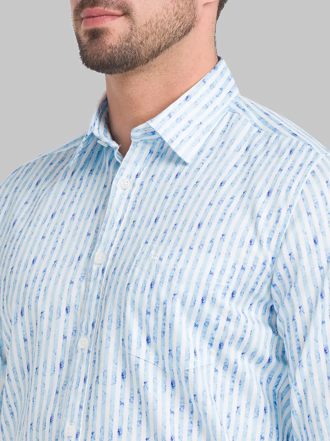 Men Slim Fit Dark Blue Shirt