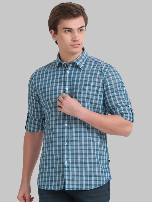 Men Slim Fit White Shirt