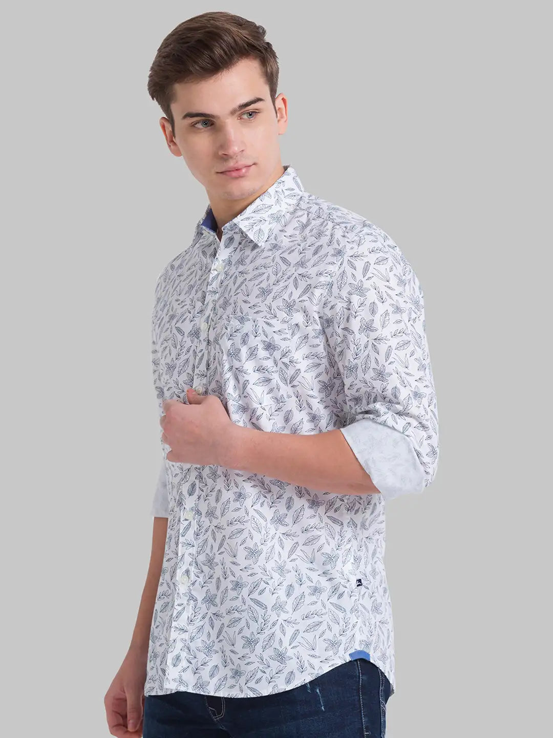 Men Slim Fit Light Blue Shirt