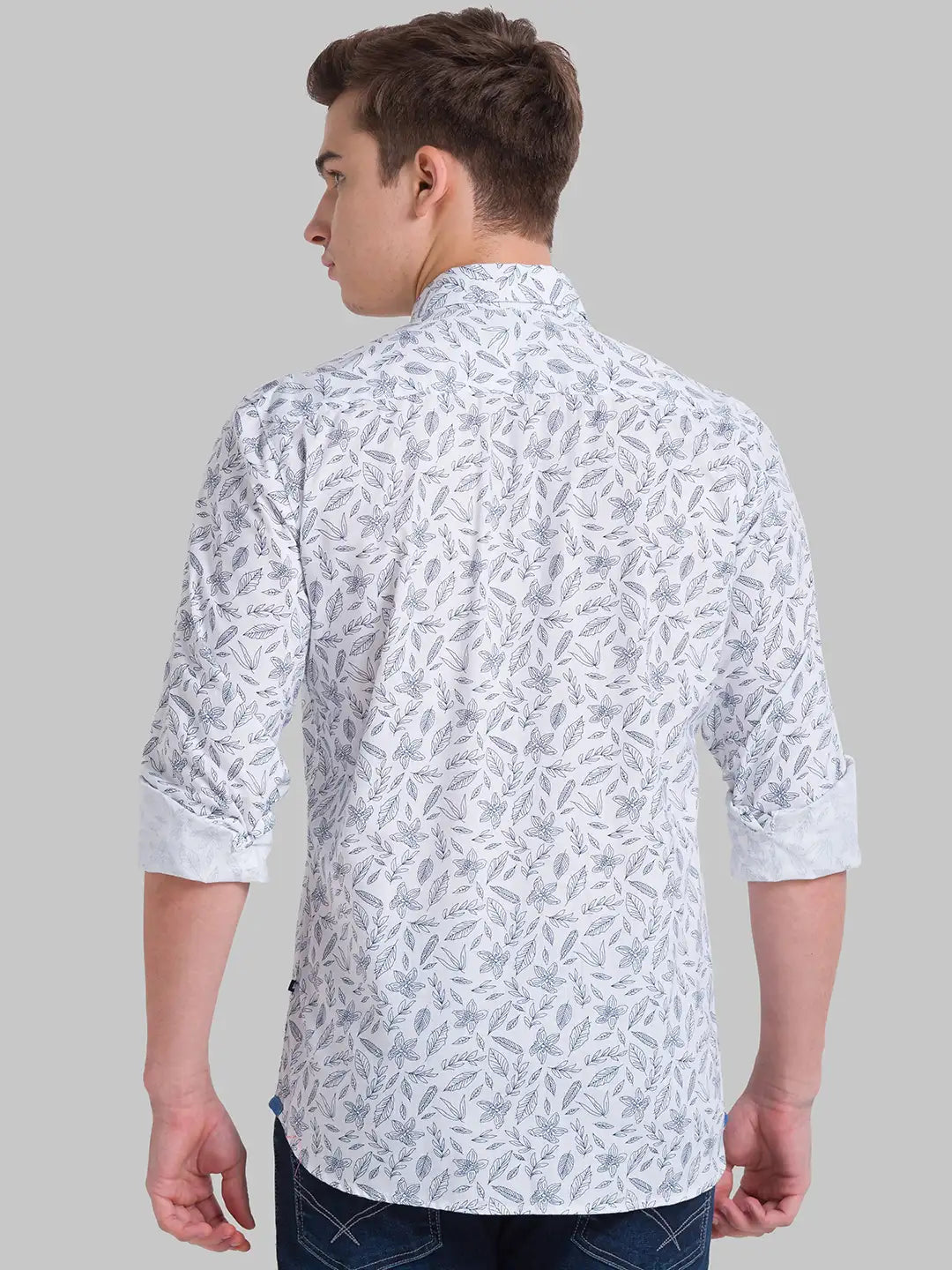 Men Slim Fit Light Blue Shirt