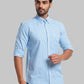 Men Slim Fit Dark Blue Shirt