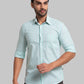 Men Slim Fit Medium Green Shirt